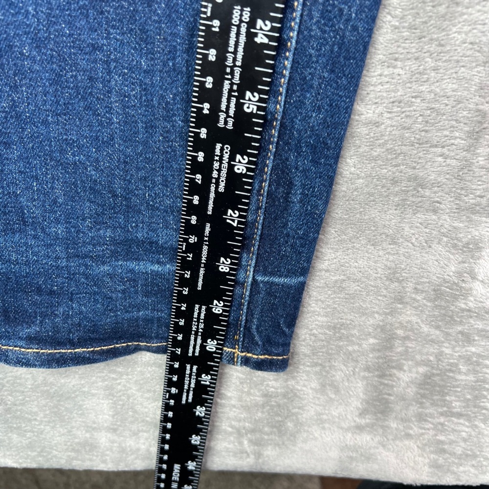 Old Navy O.G. Loose Jeans Womens 4 Dark Wash Solid Stretch High Rise Wide Leg - Picture 7 of 14